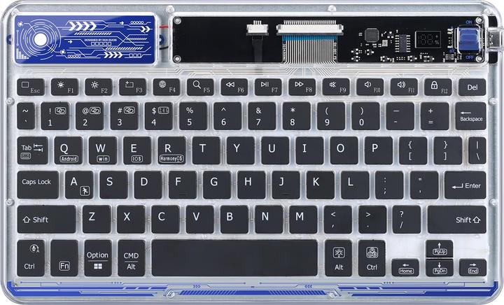 Produktbild Dux Ducis Keyboard (CK Series) Wireless for Laptop / Tablet / Phone - Transparent (Eng. Int., Kabellos)