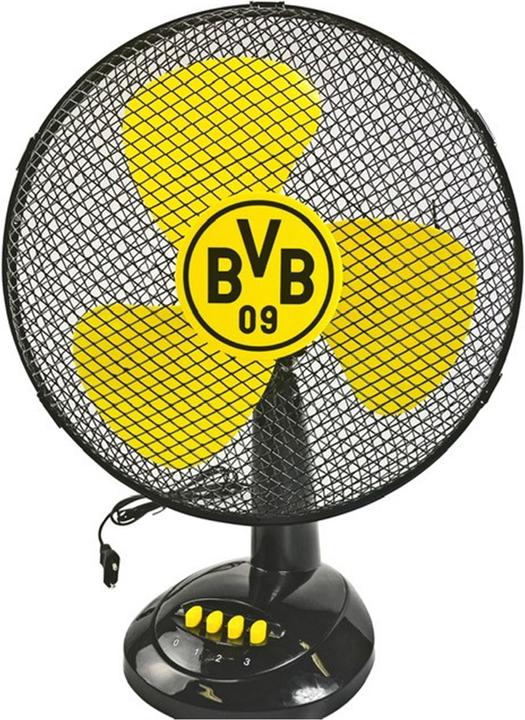 Produktbild ECG MARKENmerch Tischventilator im Vereinsfarben Design - 30cm - Borussia Dortmund