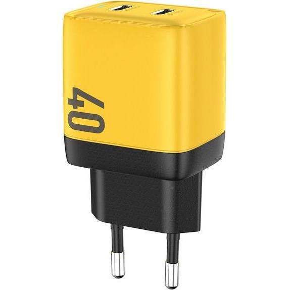 Wekome Mains charger 2xUSB-C Super Fast Charger GaN (40 W), USB Ladegerät
