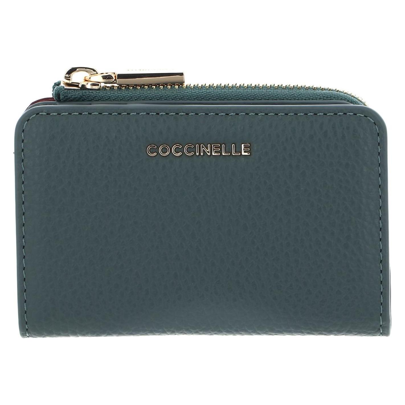 Coccinelle, Damen, Portemonnaie, Metallic Soft Credit Card Holder, Grün