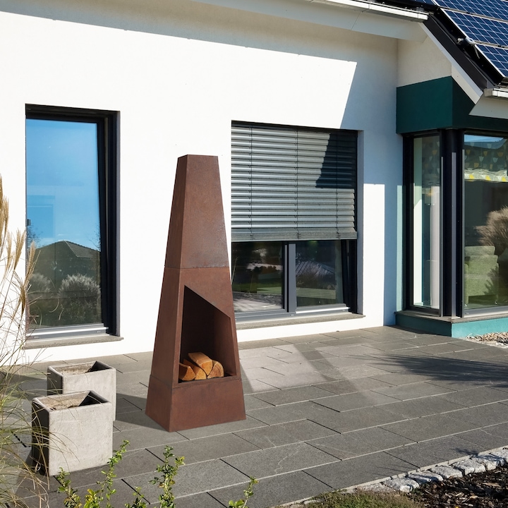 Actual product image Relaxdays Fireplace garden