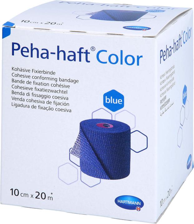 Produktbild Hartmann Peha-haft Color kohäsive Fixierbinde 10 cm x 20 m blau, 1 St. Binde