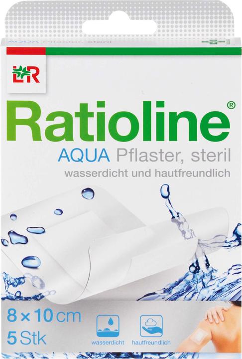 Actual product image Lohmann & Rauscher Ratioline Aqua Plaster sterile 8 x 10 cm, 5 pcs. plasters (5 x)