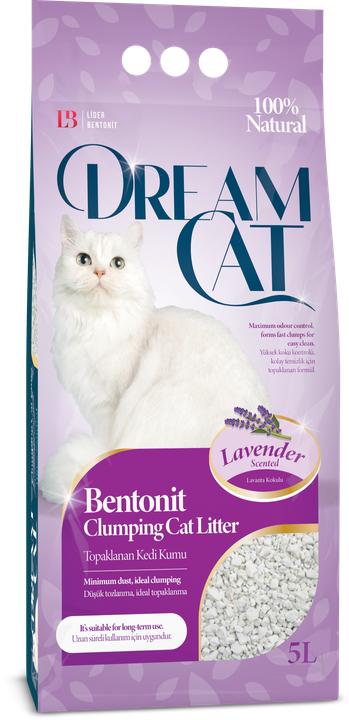 Image du produit Dream Cat Litière pour Chats au Parfum de Lavande - Litière agglomérante fine à base de bentonite, 5 (Agglomérant, 4.25 kg)