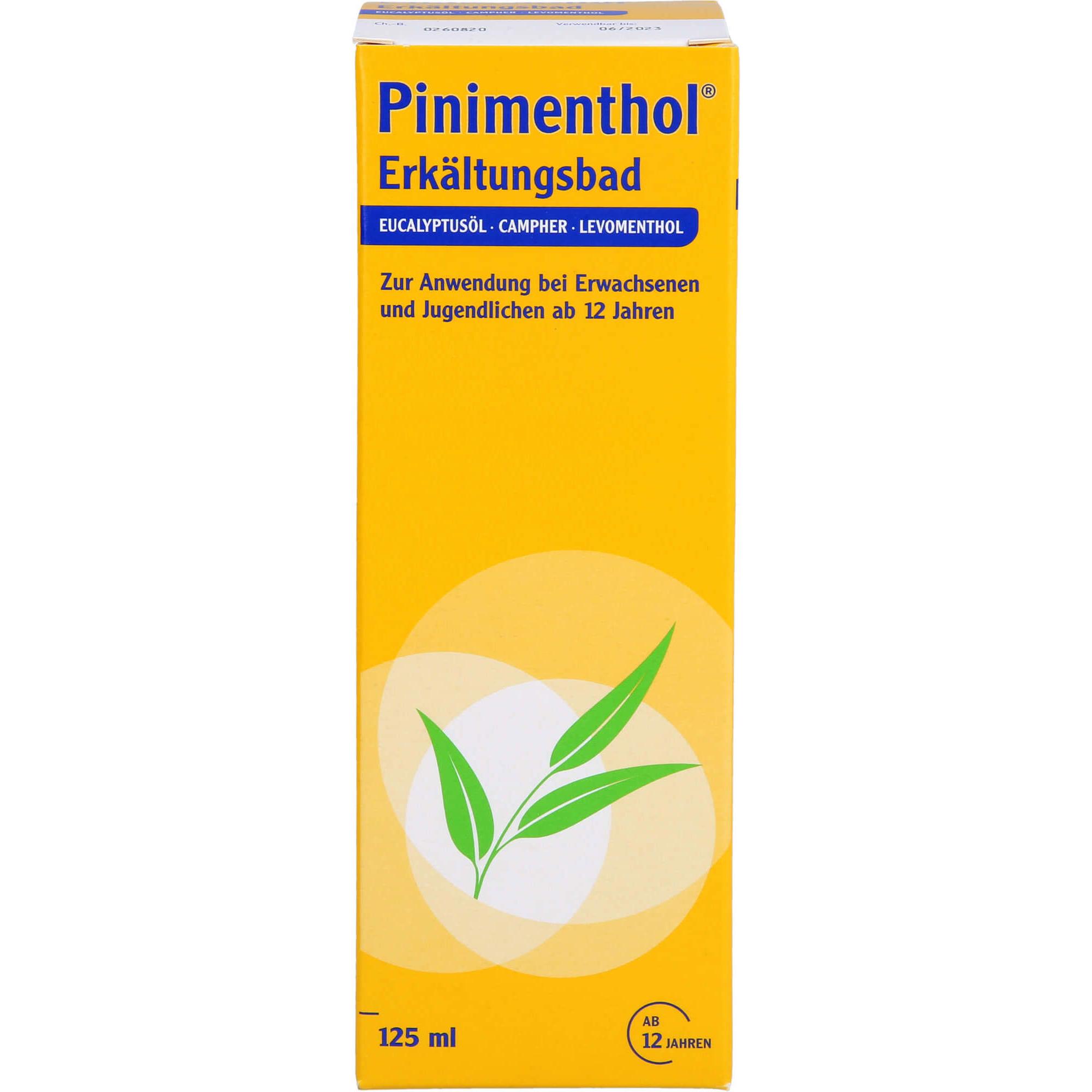 Pinimenthol, Badezusatz, Erkältungsbad mit Eucalyptusöl ab 12 Jahren, 125 ml Lösung (125 ml)