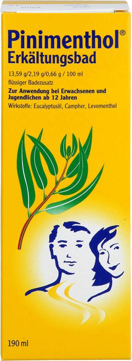 Pinimenthol Cold Bath with Eucalyptus Oil from 12 years, 190 ml solution