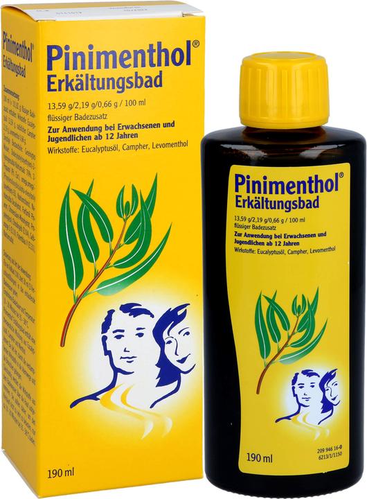 Actual product image Pinimenthol Cold Bath with Eucalyptus Oil from 12 years, 190 ml solution (190 ml)
