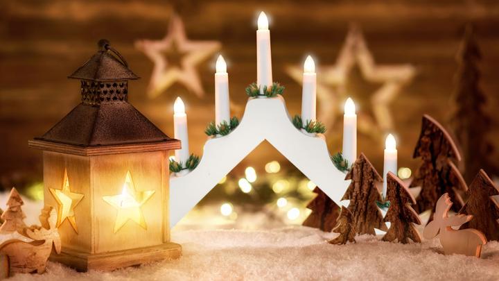 Actual product image Idena Advent chandelier LED decorative light white (55 cm, 1 x)