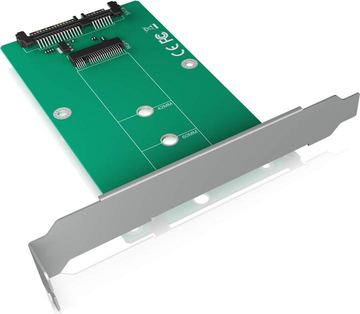 Produktbild Icy Box IB-CVB516 Konverterkarte unterstuetzt M.2 SATA zu SATA mit Uebertragungsgeschwindigkeiten bis zu...
