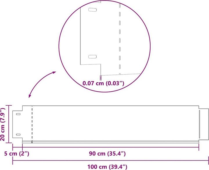 Actual product image vidaXL Rasenkante (100 cm)