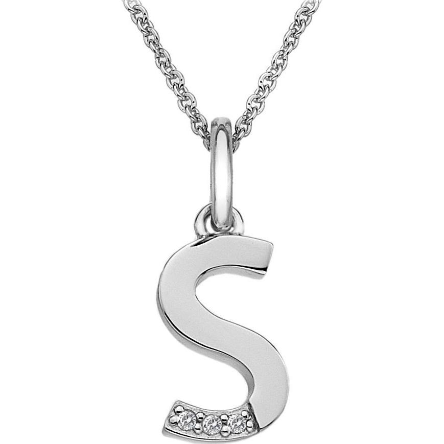 Hot Diamonds, Halsschmuck, Diamant Buchstaben Halskette S, (Silber 925, 40 - 45 cm)
