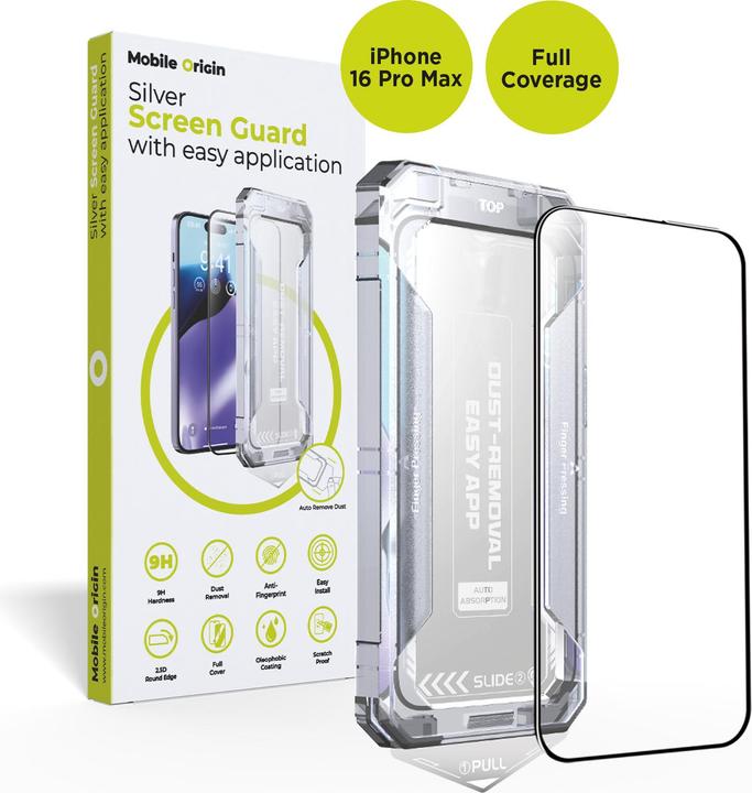 Produktbild Mobile Origin Yellow Screen Guard with easy application iPhone 16 Pro Max (Apple iPhone 16 Pro Max)