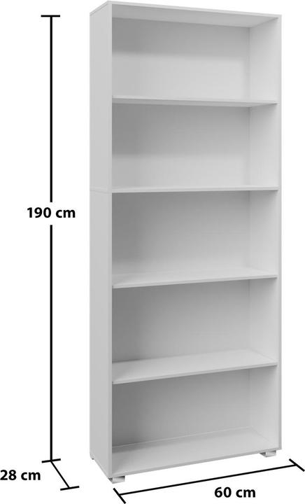 Produktbild Casaria Bücherregal (190 x 60 x 28 cm)