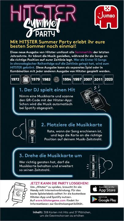 Voedingswaarden en ingrediënten Jumbo Hitster - Zomerfeest (Duits)