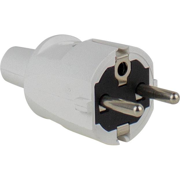 Thumbnail - As - Schwabe, Netzstecker + Netzkupplung, PVC Schutzkontakt-Stecker (CEE 7/7)