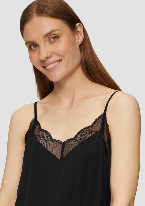 Immagine prodotto s.Oliver Bluse Satintop mit Spitzen-Besatz (36)