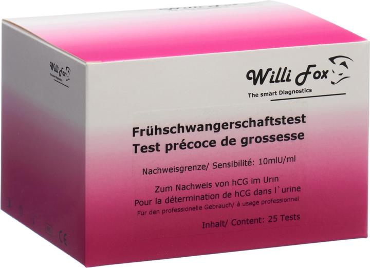 Produktbild Willi Fox Frühschwangerschaftstest Urin (25 Stk) (25 x)