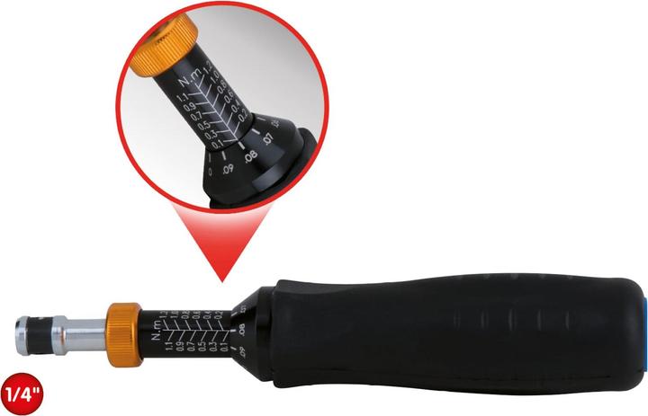 Immagine prodotto KS Tools Cacciavite dinamometrico 1/4", scala (meccanica), 10 - 120 cNm (1/4")