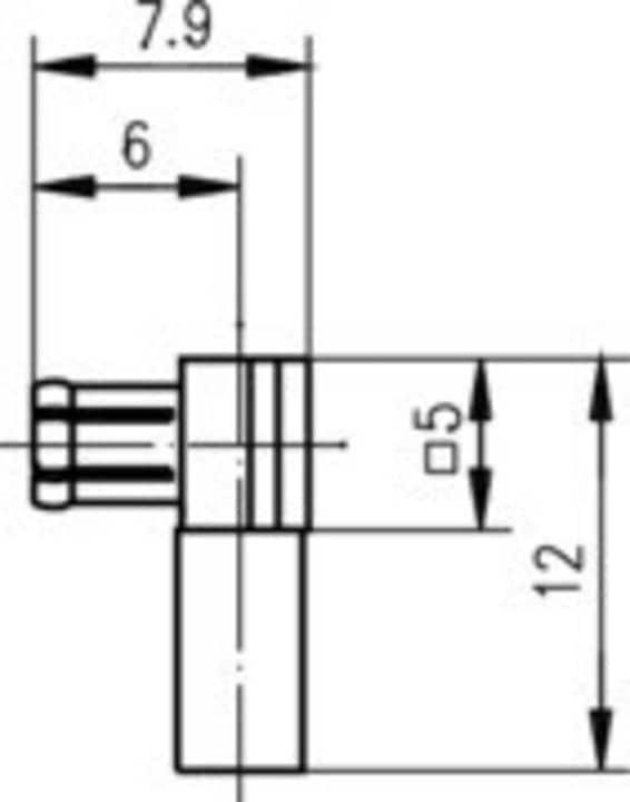 Immagine prodotto Telegärtner Spina angolare per cavo MCX a crimpare C2213, K 01252 d, oro (standard)