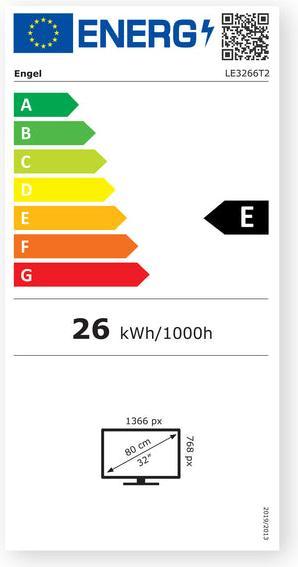 Energy Label Engel LE3266T2 (32", LED, HD ready)