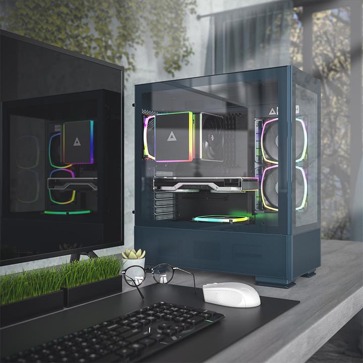 Produktbild Montech SKY TWO, Midi-Tower - blau (ATX, mATX, Mini-ITX)