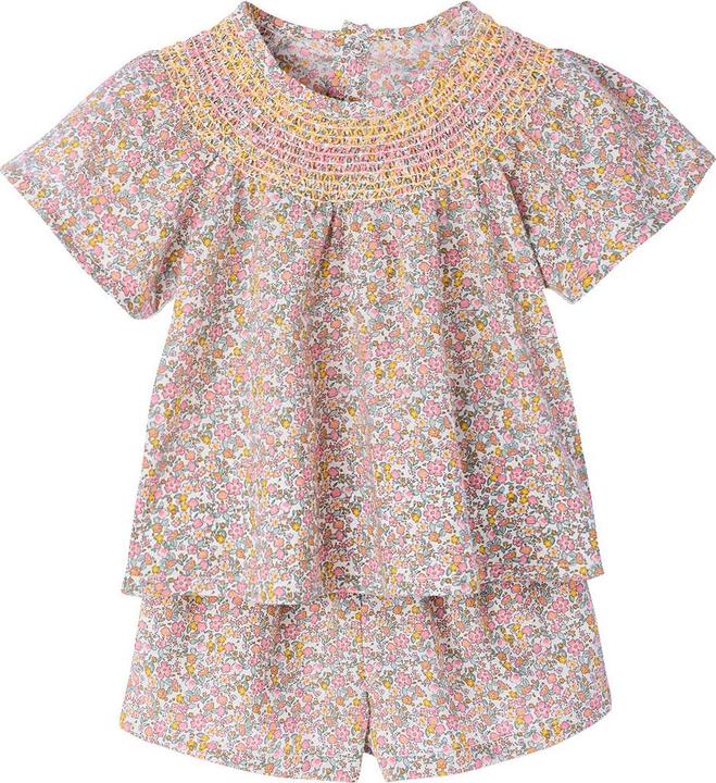 Immagine prodotto Vertbaudet Mädchen Baby-Set: Bluse mit Flügelärmeln & Shorts (68)