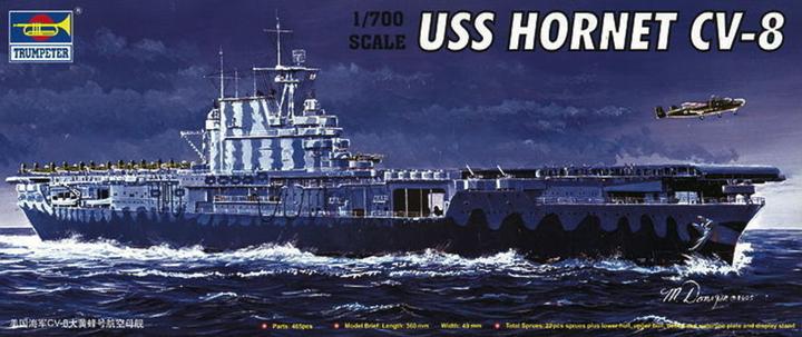 Actual product image Trumpeter USS Hornet CV-8