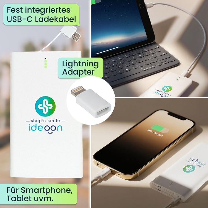 Actual product image Ideoon Powerbank USB-C 4.000 mAh (4000 mAh)