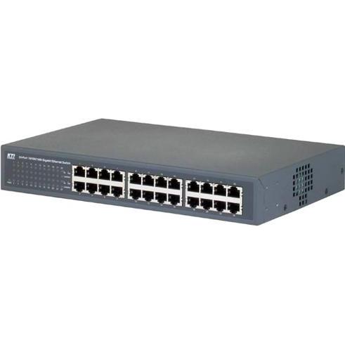 KTI Networks KGS-124 (24 Ports), Netzwerk Switch, Grau