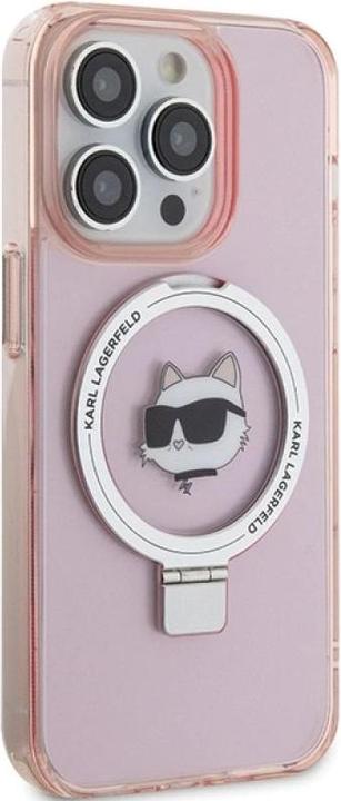 Produktbild Karl Lagerfeld KLHMP15XHMRSCHP iPhone 15 Pro Max 6.7" różowy/pink hardcase Ring Stand Choupette Head (Apple iPhone 15 Pro Max)