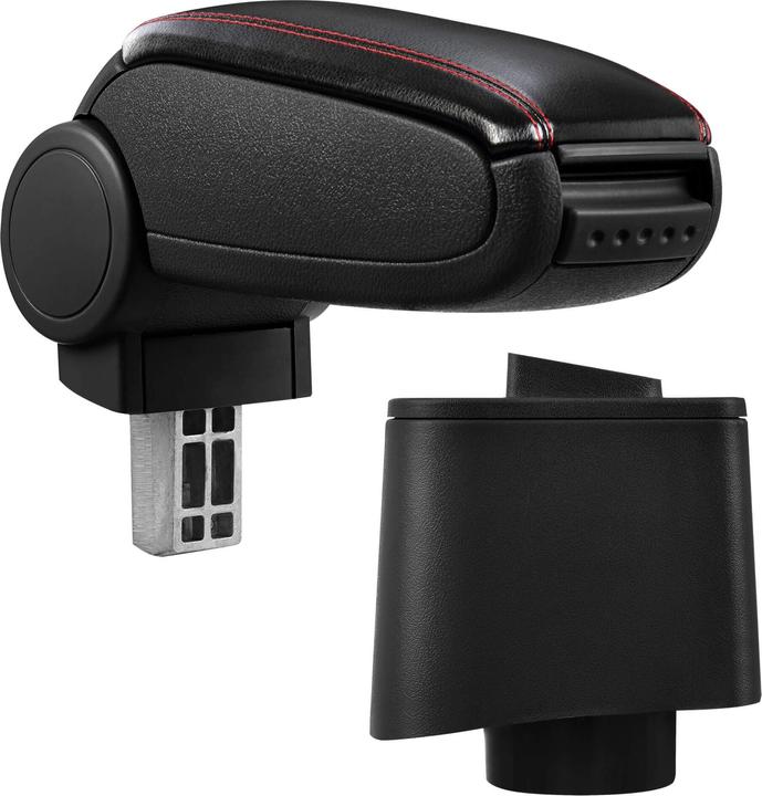 Produktbild Pro-Tec Mittelarmlehne VW Polo V 6R ab 2009 mit Staufach Kunstleder Schwarz mit roten Nähten