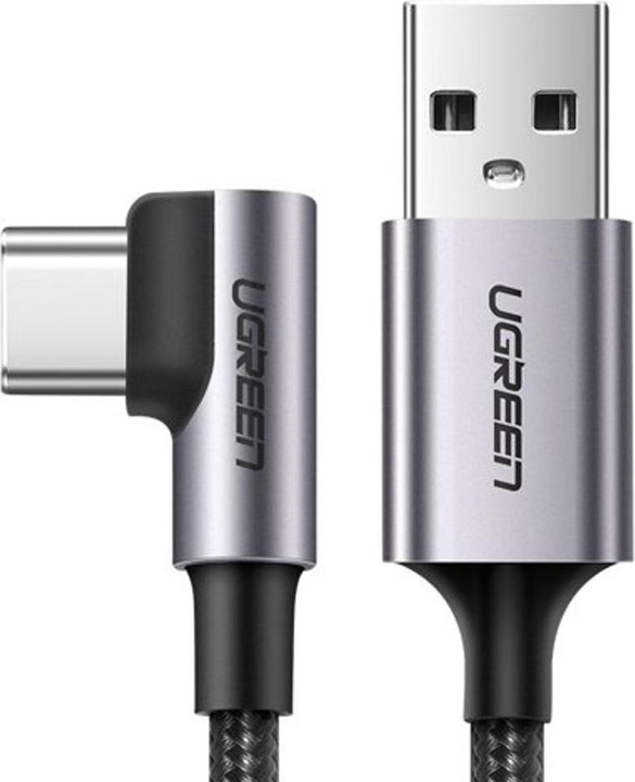 Actual product image Ugreen USB-C angled to USB-A 2.0 A data cable (2 m, USB 2.0)