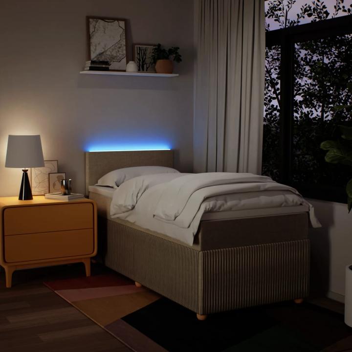Produktbild VidaXL Bo x springbett mit Matratze 90 x 190 cm Stoff (90 x 190 cm, 90 x 190 cm)