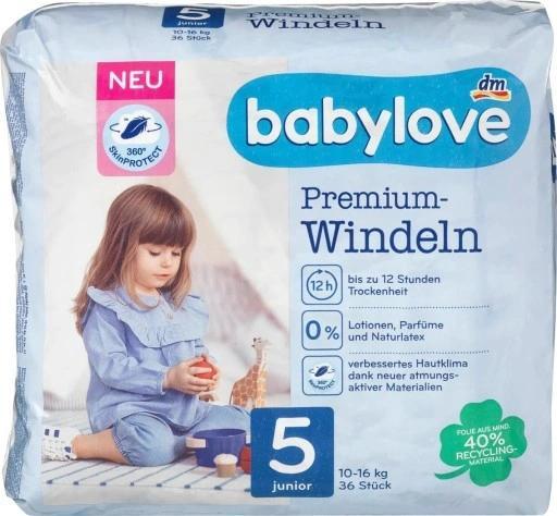 Actual product image dm babylove Premium-Windeln (Size 5)
