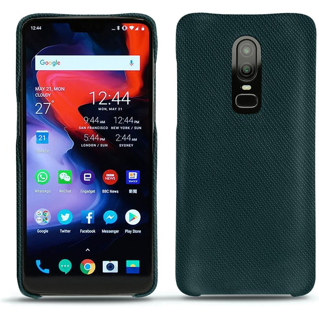 Thumbnail - Noreve Lederschutzhülle (OnePlus 6), Smartphone Hülle, Grün