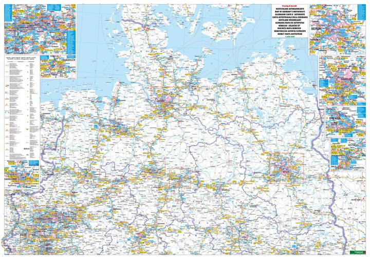 Actual product image Germany highway map