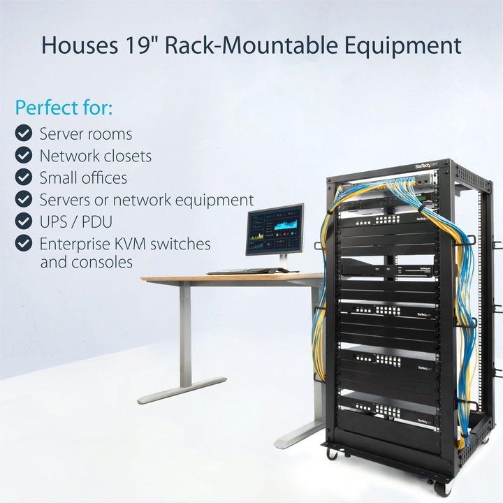 Actual product image StarTech open frame (25 RU, 19 inch rack)