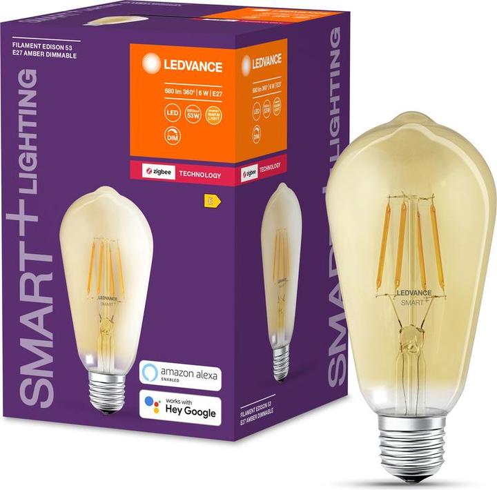 Produktbild Ledvance Smart+ Filament Edison (E27, 6 W, 680 lm, 1 x, E)