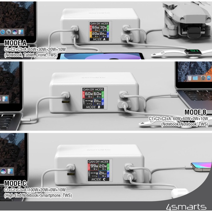 Immagine prodotto 4smarts Caricabatterie da tavolo (100 W)