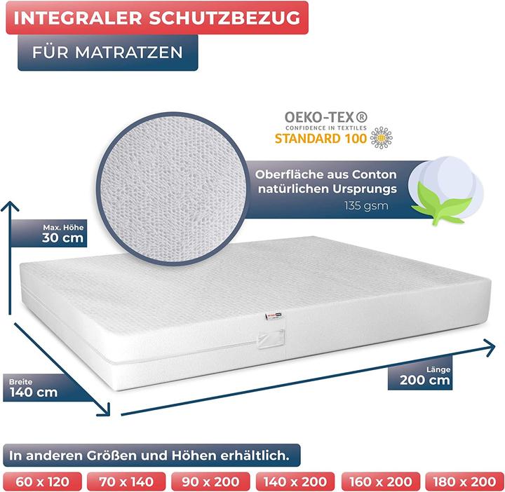 Produktbild Wrappybag Matratzenbezug (140 x 200 x 30 cm)