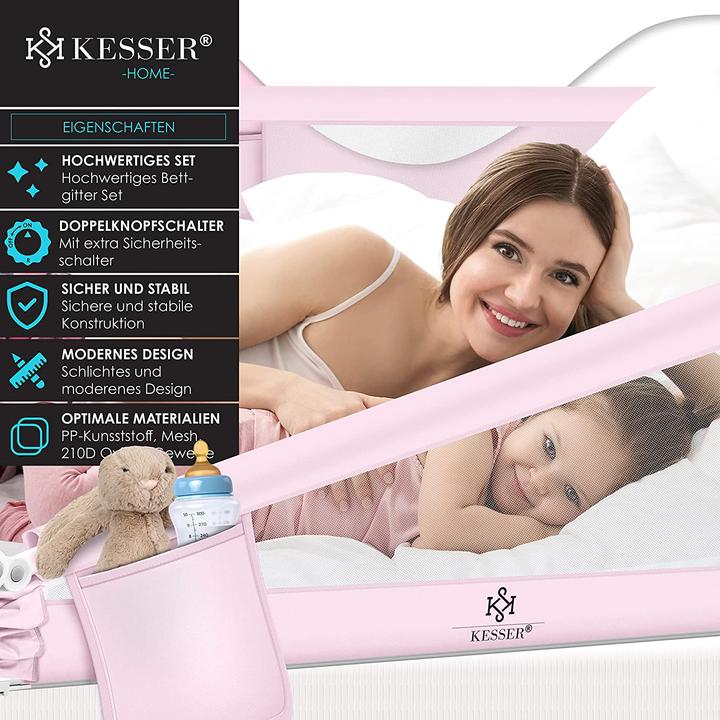 Actual product image Kesser Bed Rail 200cm Pink