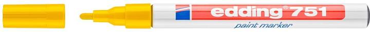Produktbild Edding 751, Yellow, Multicolour, 1 colours, Bullet tip, Round, 400 °C (Gelb, 2 mm, 10 x)