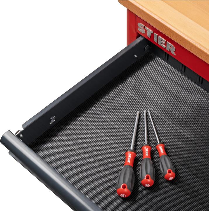 Actual product image Stier Rubber drawer insert for workshop trolleys