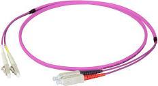 Produktbild EFB Elektronik Duplex Jumper LC-SC 50/125µ, OM4, LSZH, erika violett, Flat Twin 3x5mm, 50m (50 m)