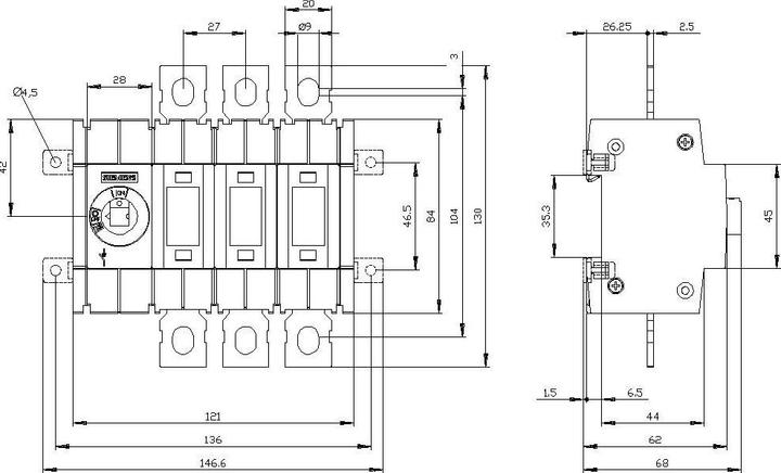 Produktbild Siemens Lasttrennschalter 3KD3430-0NE10-0 1 St.