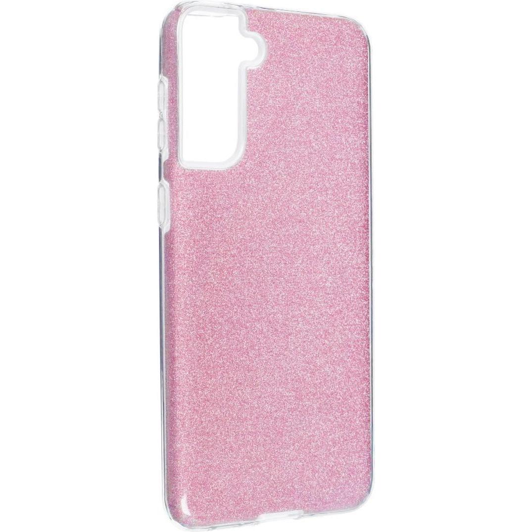 König Design Handyhülle für Samsung Galaxy S21 Plus Schutzcase Cover Bumper Etui Glitzer Pink (Samsung Galaxy S21+), Sma...