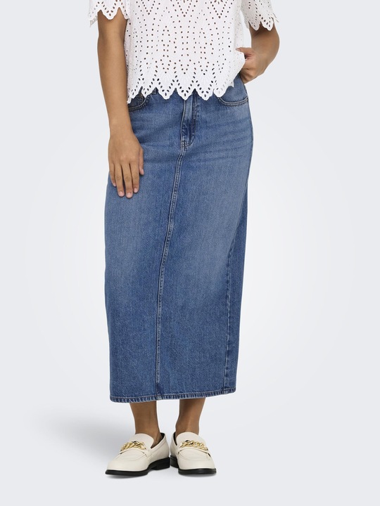 Only Onllumi Midi Back Slit Skirt Dnm Pimnoos