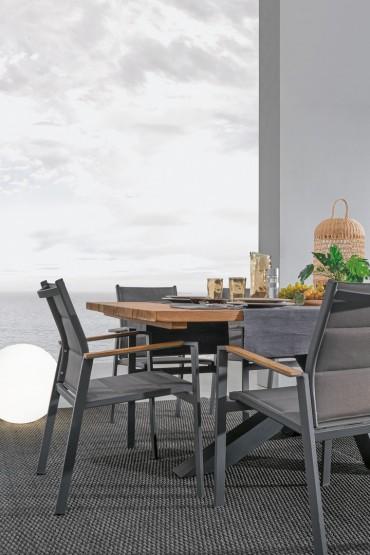 Actual product image Bizzotto Garden table Ramsey black (240 x 100 x 77 cm)