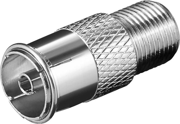 Actual product image Goobay F adapter: F female - coaxial female (Plugs and connectors)