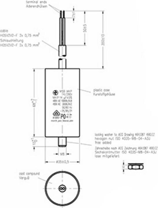 Actual product image MKP motor capacitors